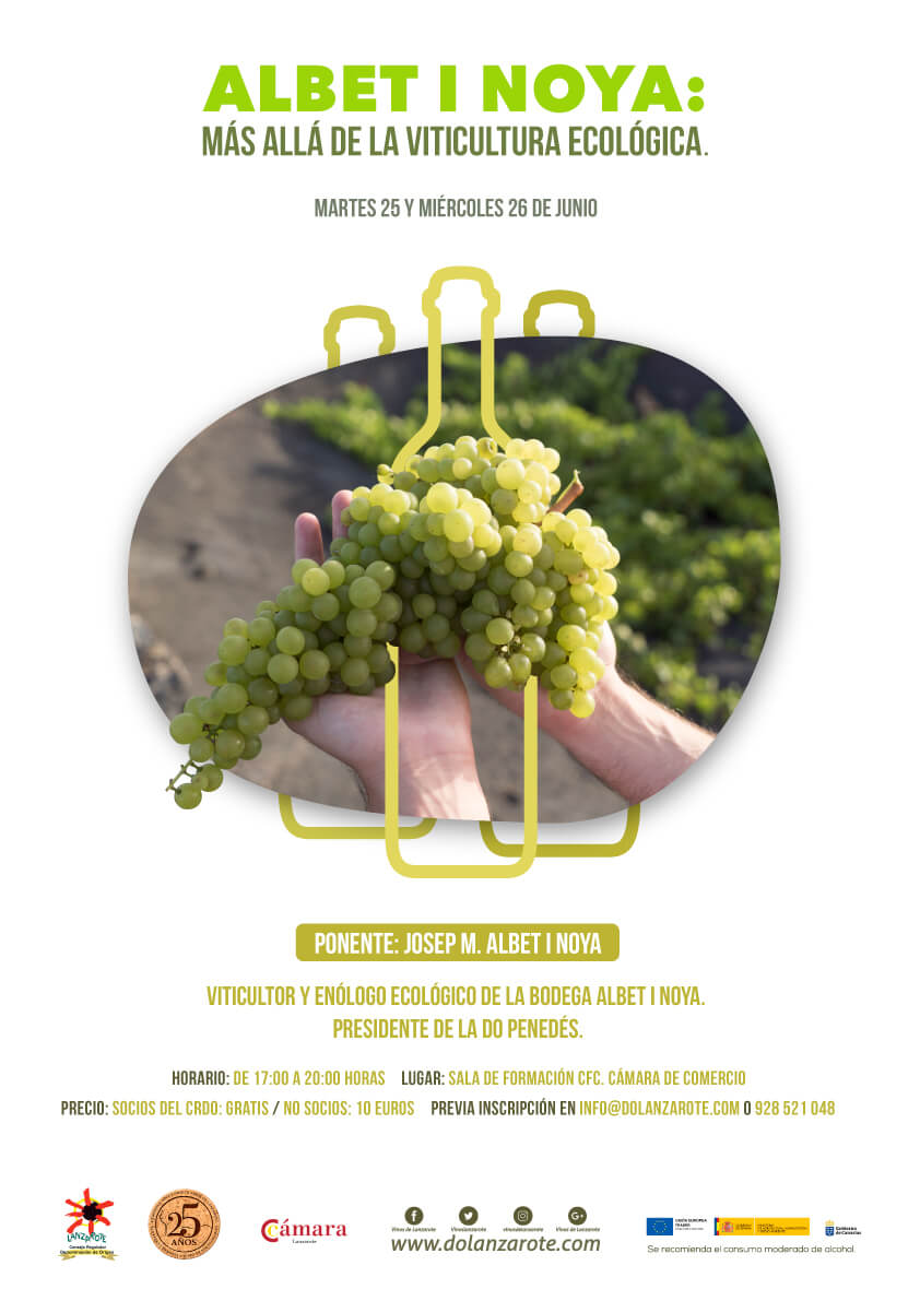 Charlas viticultura ecológica en Lanzarote Albet i Noya junio 2019