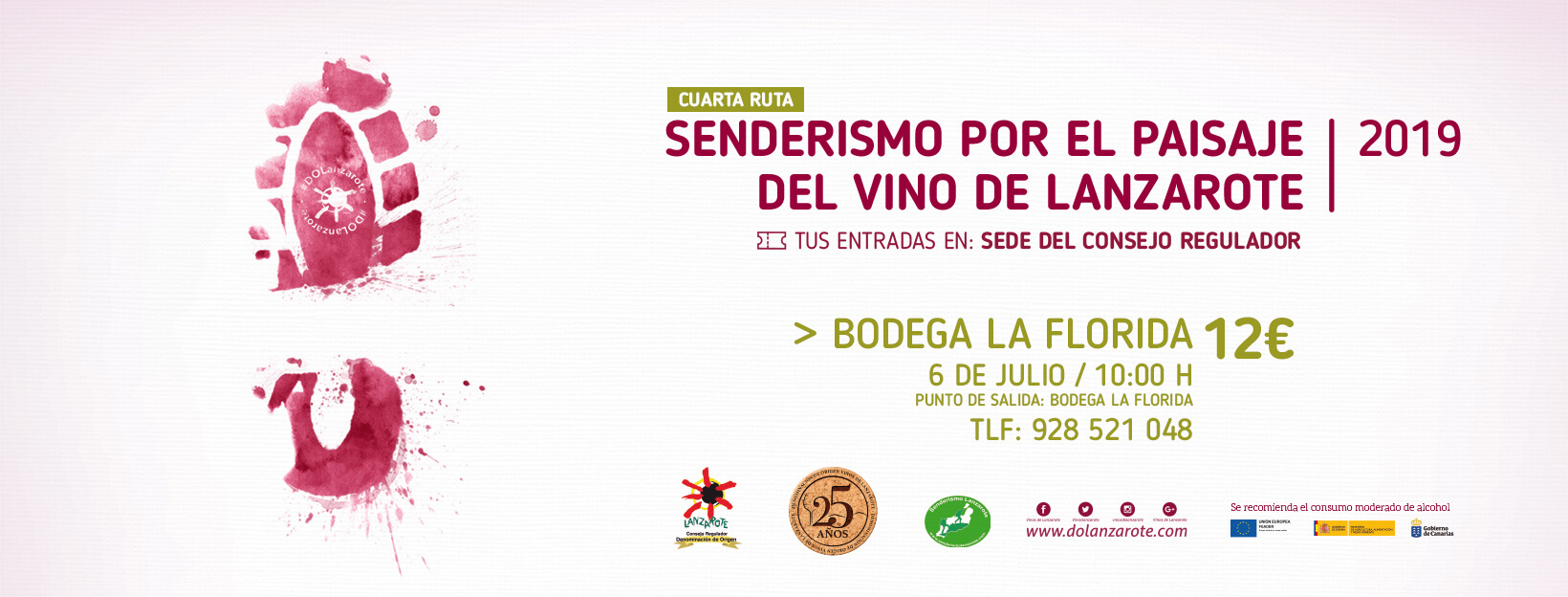 Senderismo vinos de Lanzarote a Bodega La Florida julio 2019