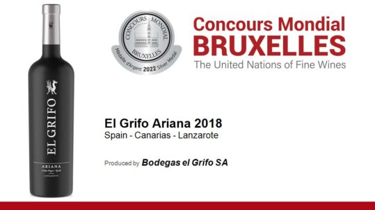 Bodegas El Grifo medalla de Plata en el Concours Mondial de Bruxelles