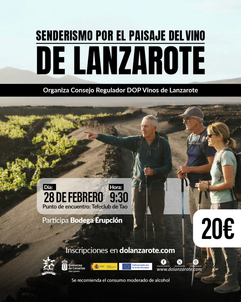 Ruta por el paisaje del vino de lanzarote. Bodega Erupcion 28 de febrero 2026